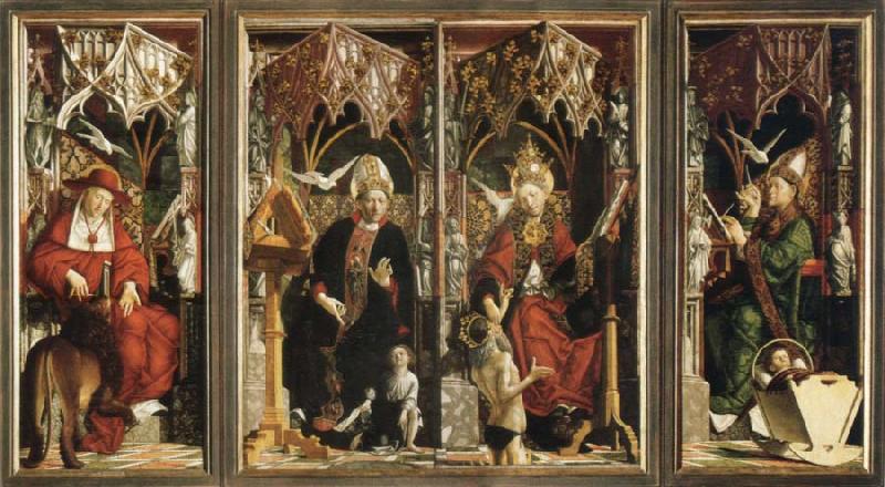 michael pacher altarpiece of the church fathers